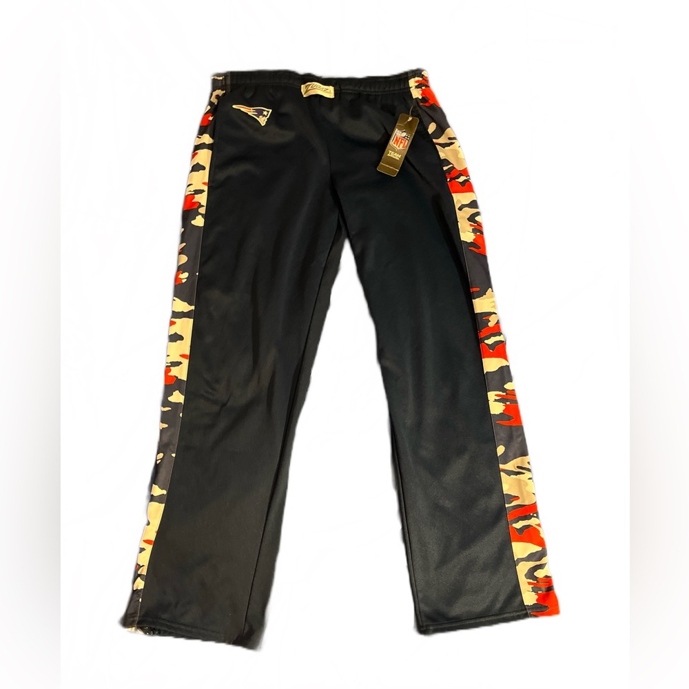 NWT Vintage New England Patriots Zubaz Mens Pants Navy/Red/White Zebra Sz Large